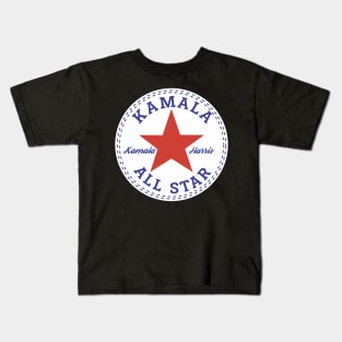 Kamala Harris All Star Logo Parody Kids T-Shirt